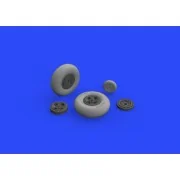 Spitfire Mk.IX wheels 4spoke w/smooth tire for Tamiya, 1/32 - Eduar...