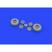 Spitfire Mk.IX wheels 4spoke w/pattern for Tamiya - Eduard Accessor...