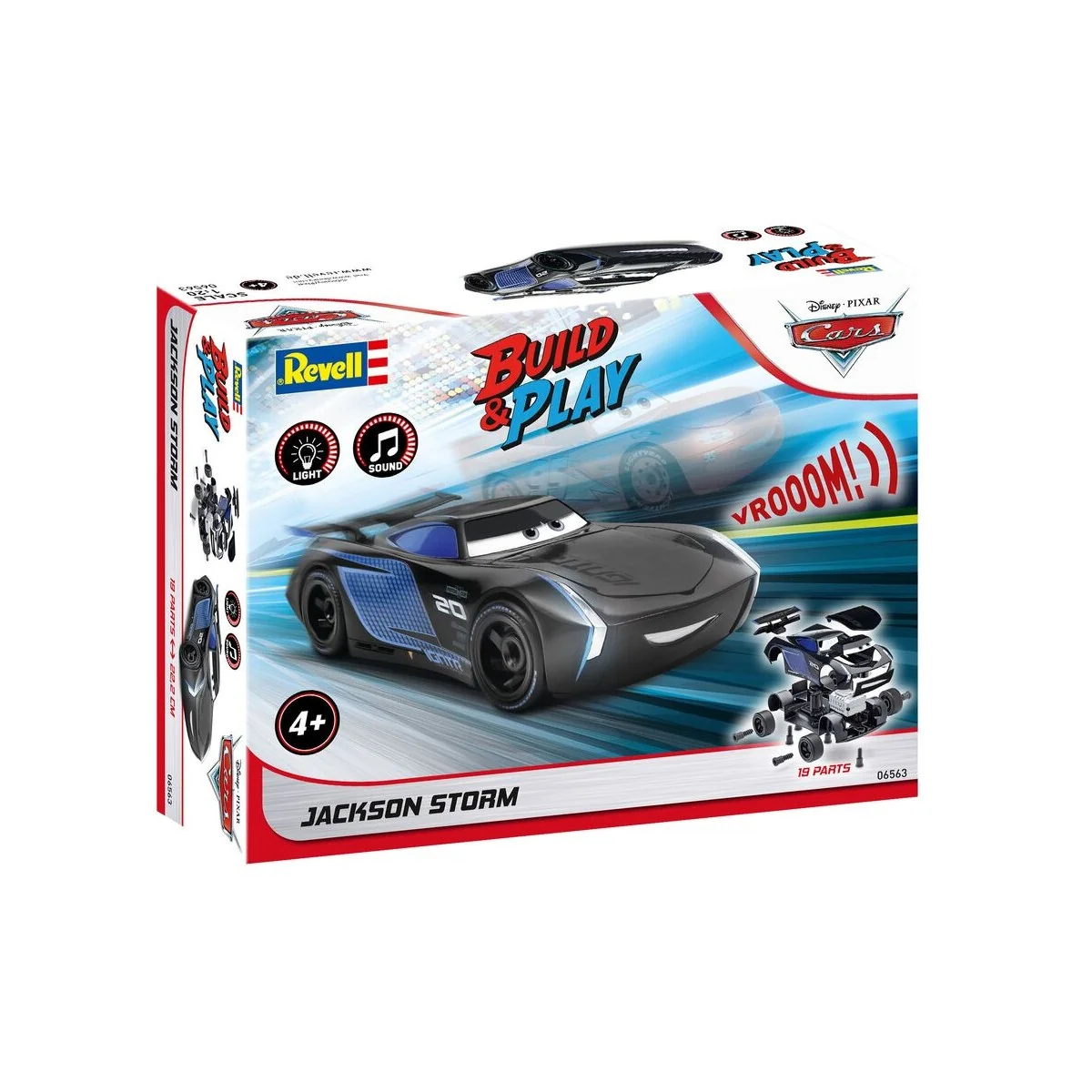 Jackson Storm Disney-Cars Auto mit Licht & Sound, 1/20 - Revell 06563