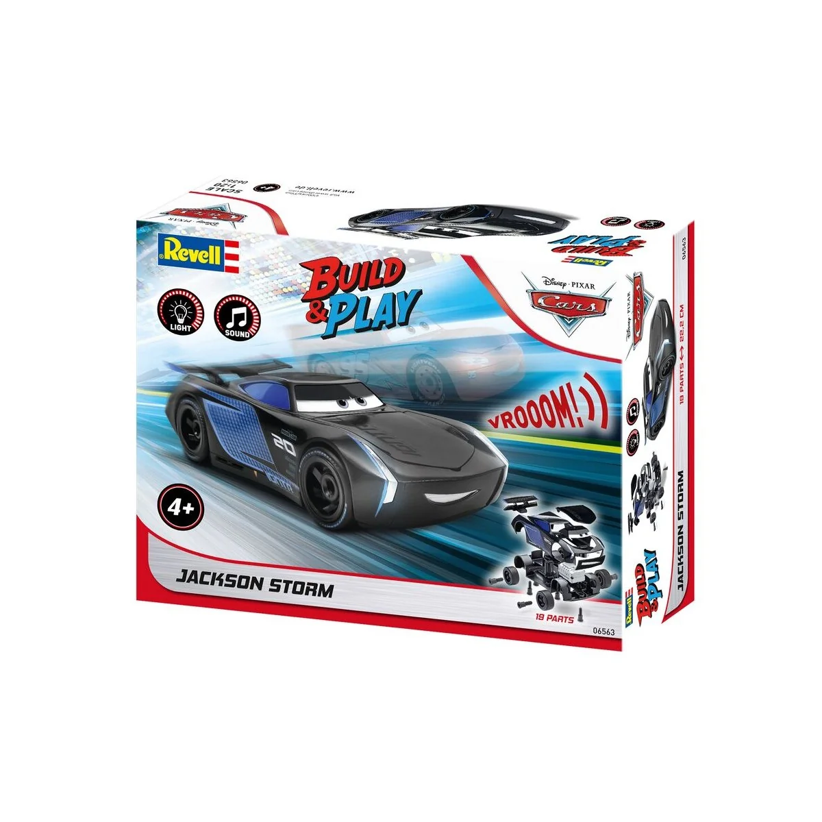 Jackson Storm Disney-Cars Auto mit Licht & Sound, 1/20 - Revell 06563