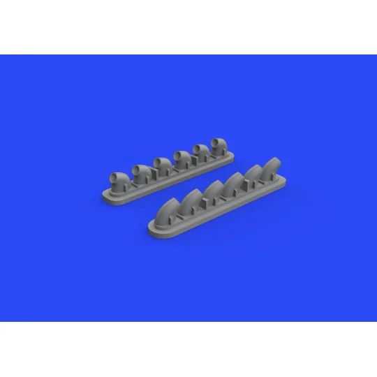 P-40E exhaust stacks for Hasegawa, 1/32 - Eduard Accessories 632135 P-40E exhaust stacks for Hasegawa, 1/32 - Eduard Accessories 632135