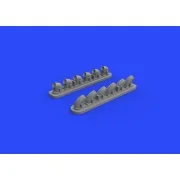 P-40E exhaust stacks for Hasegawa, 1/32 - Eduard Accessories 632135 P-40E exhaust stacks for Hasegawa, 1/32 - Eduard Accessories 632135