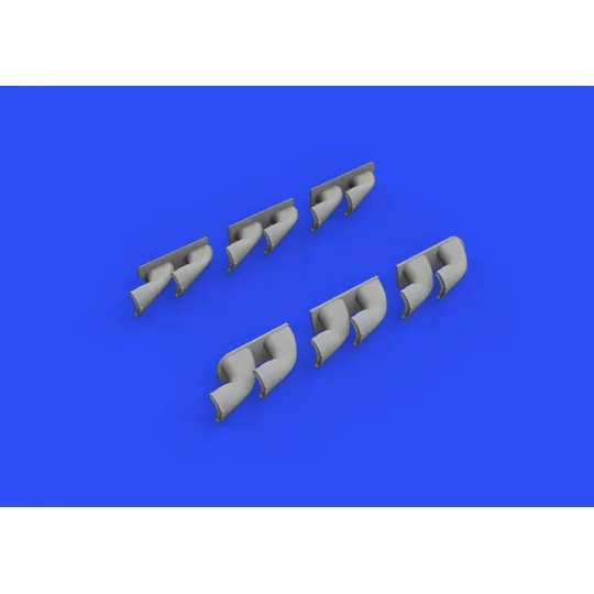 P-40 exhaust stacks fishtail f.Hasegawa, 1/32 - Eduard Accessories ...