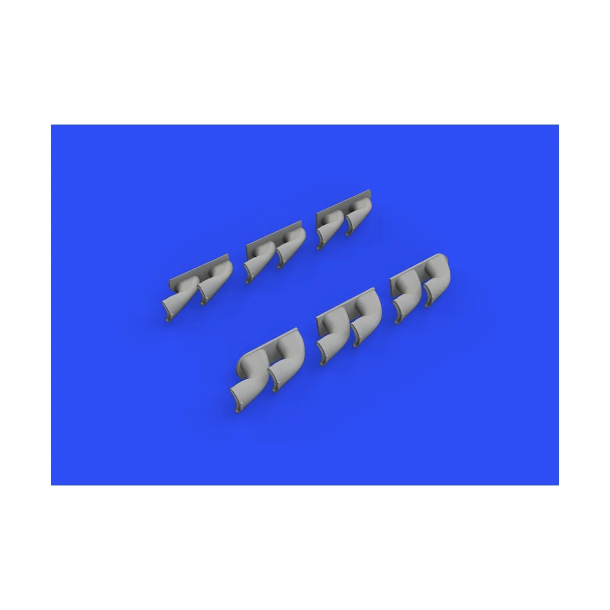 P-40 exhaust stacks fishtail f.Hasegawa, 1/32 - Eduard Accessories ...