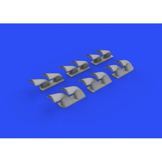 P-40 exhaust stacks fishtail f.Hasegawa, 1/32 - Eduard Accessories ...