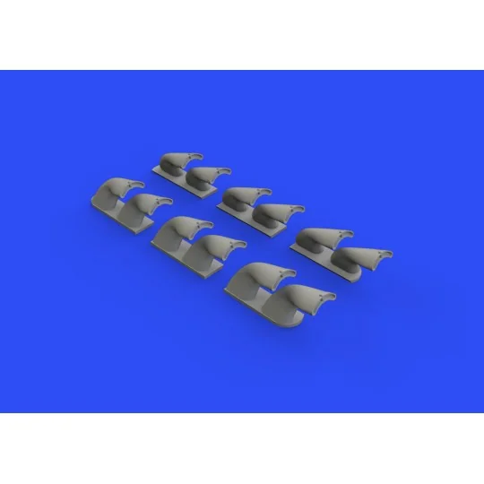 P-40 exhaust stacks fishtail f.Hasegawa - Eduard Accessories 632139