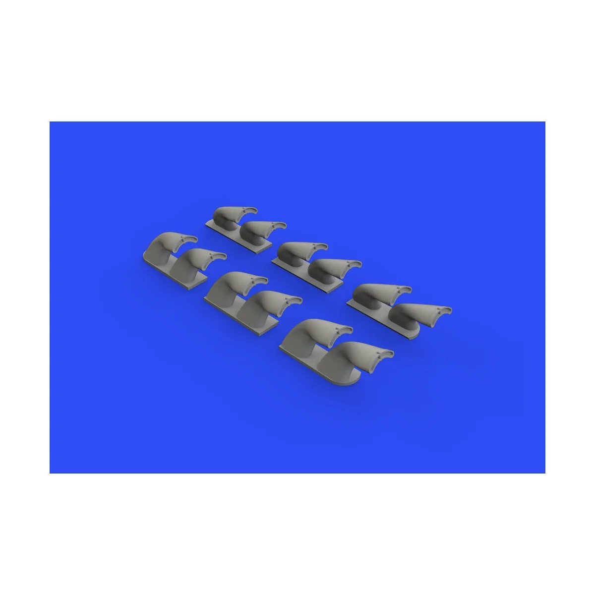 P-40 exhaust stacks fishtail f.Hasegawa, 1/32 - Eduard Accessories ...