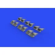 P-40 exhaust stacks fishtail f.Hasegawa, 1/32 - Eduard Accessories ...