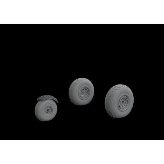 B-24 wheels (8spoke front wheel) for Hobby Boss, 1/32 - Eduard Acce...