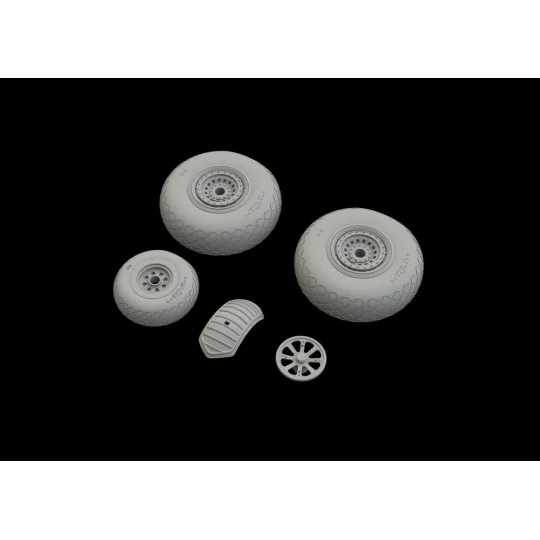 B-24 wheels (8spoke front wheel) for Hobby Boss, 1/32 - Eduard Acce...