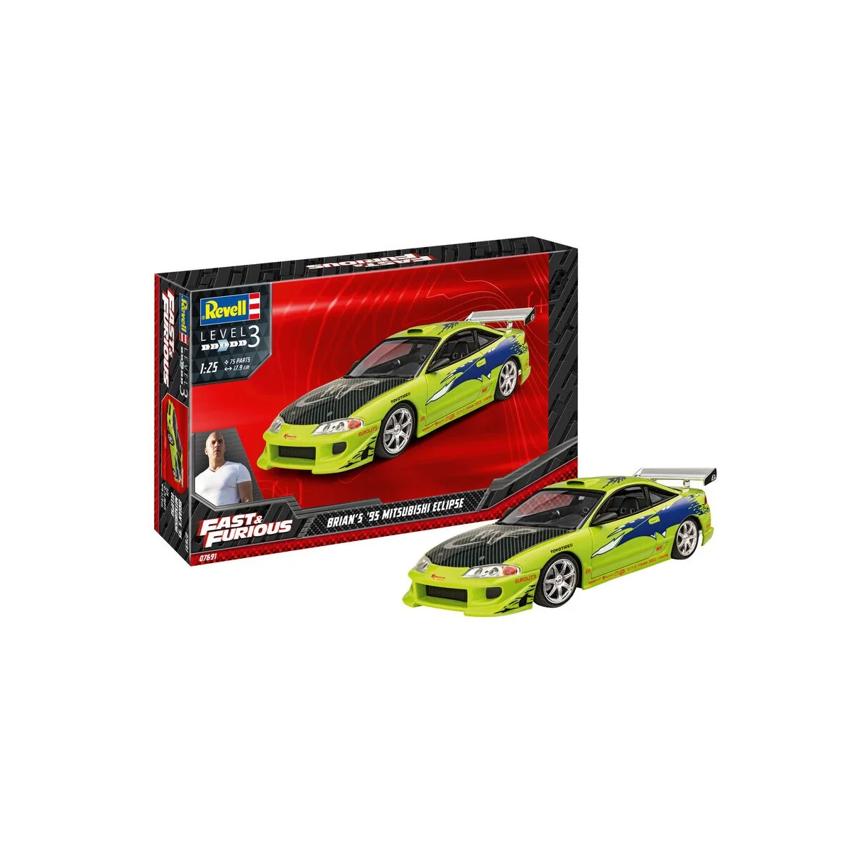 Fast & Furious Brian's 1995 Mitsubishi Eclipse, 1/25 - Revell 7691