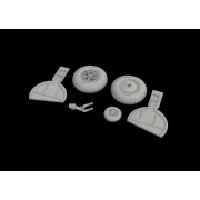 Bf 108 wheels spoked for Eduard, 1/32 - Eduard Accessories 632155