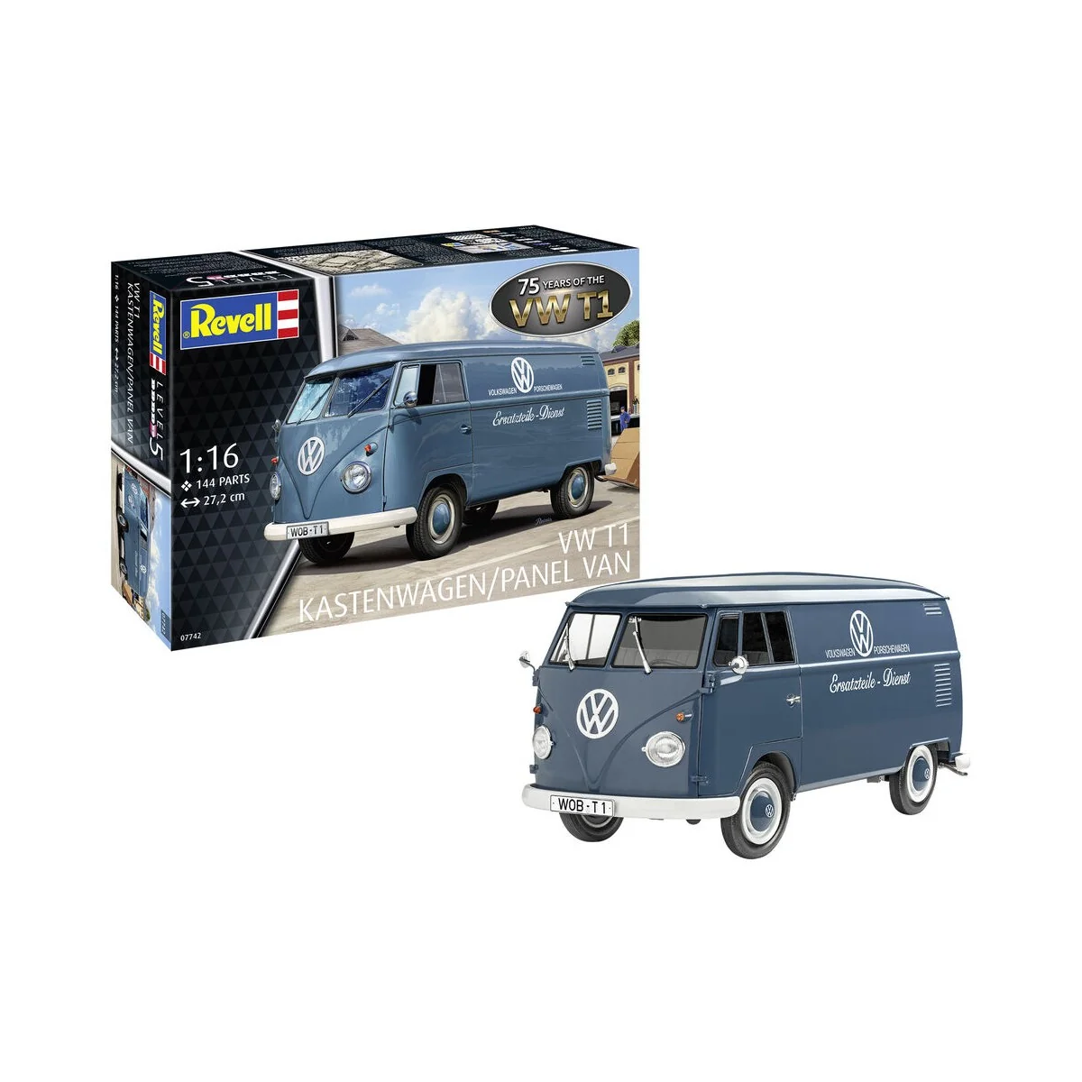 VW T1 Panel Van - 75 Years of the VW T1, 1/16 - Revell 07742