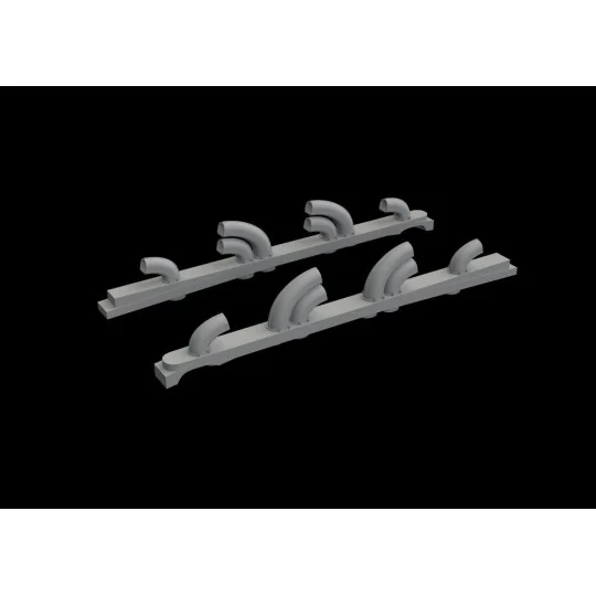 Yak-9T exhaust stacks PRINT for ICM - Eduard Accessories 632182
