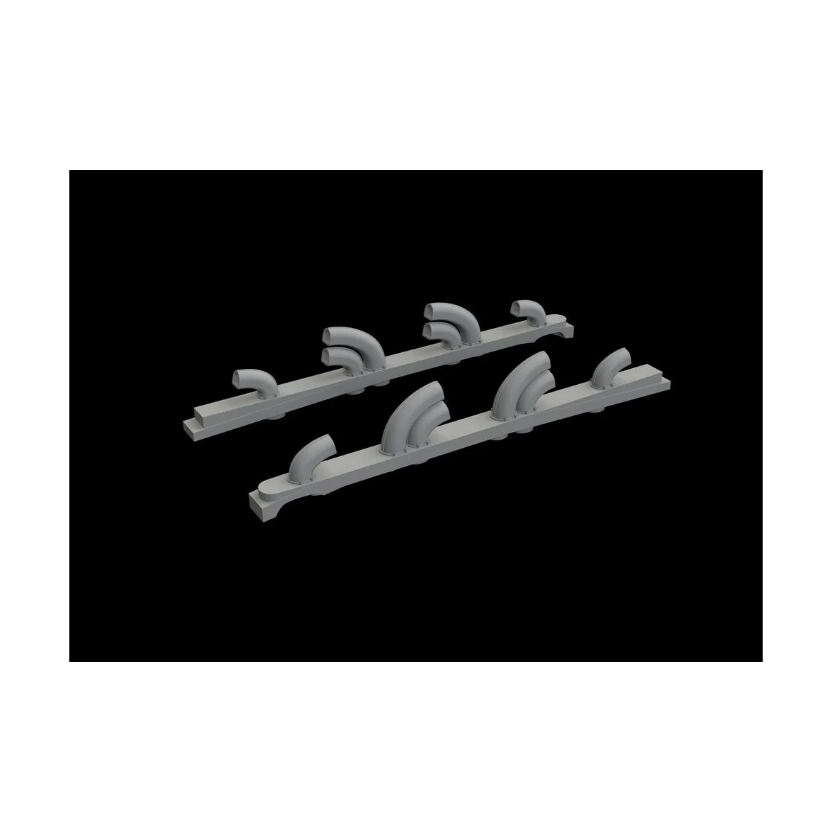 Yak-9T exhaust stacks PRINT for ICM - Eduard Accessories 632182