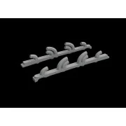 Yak-9T exhaust stacks PRINT for ICM, 1/32 - Eduard Accessories 632182