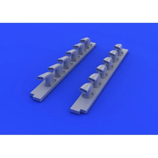 Bf 109G-2/4 exhaust stacks for REVELL, 1/32 - Eduard Accessories 63...