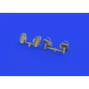 Bf 109E rudder pedals early PRINT, 1/32 - Eduard Accessories 632192