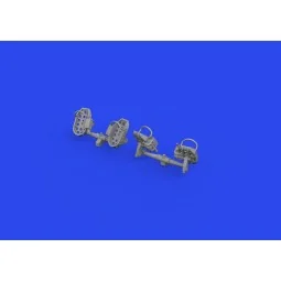 Bf 109E rudder pedals late PRINT, 1/32 - Eduard Accessories 632193