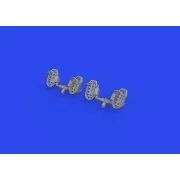 Bf 109E rudder pedals late PRINT, 1/32 - Eduard Accessories 632193