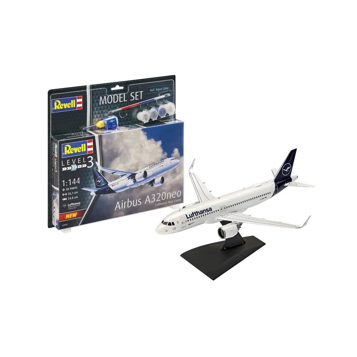 Model Set Airbus A320 neo Luftha, 1/144 - Revell 63942