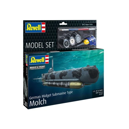 Model Set German Midget Submarine Type Molch, 1/72 - Revell 65187