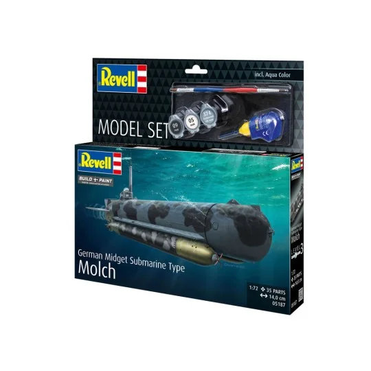Model Set German Midget Submarine Type Molch, 1/72 - Revell 65187