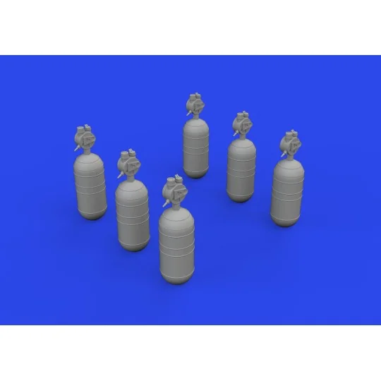WWII USAAF oxygen cylinder A-6 PRINT, 1/32 - Eduard Accessories 632200 WWII USAAF oxygen cylinder A-6 PRINT, 1/32 - Eduard Accessories 632200