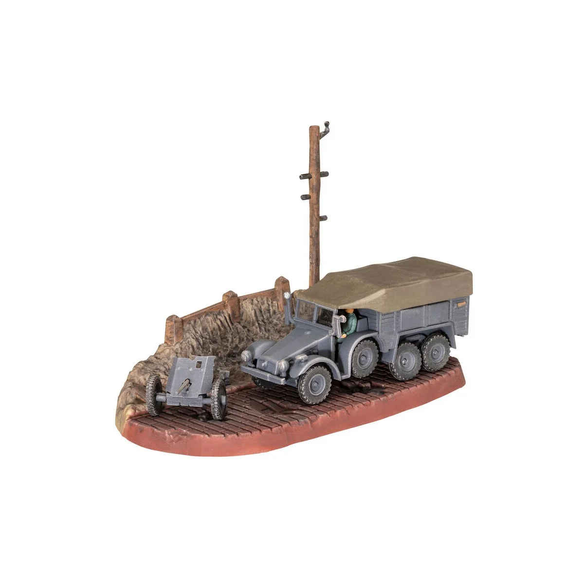 Starter Kit Krupp Protze KFZ 69 with 3, 7cm Pak, 1/76 - Revell 73344