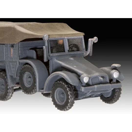 Starter Kit Krupp Protze KFZ 69 with 3, 7cm Pak, 1/76 - Revell 73344