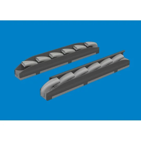 Bf 109K-4 exhaust stacks PRINT for Kotare - Eduard Accessories 632207