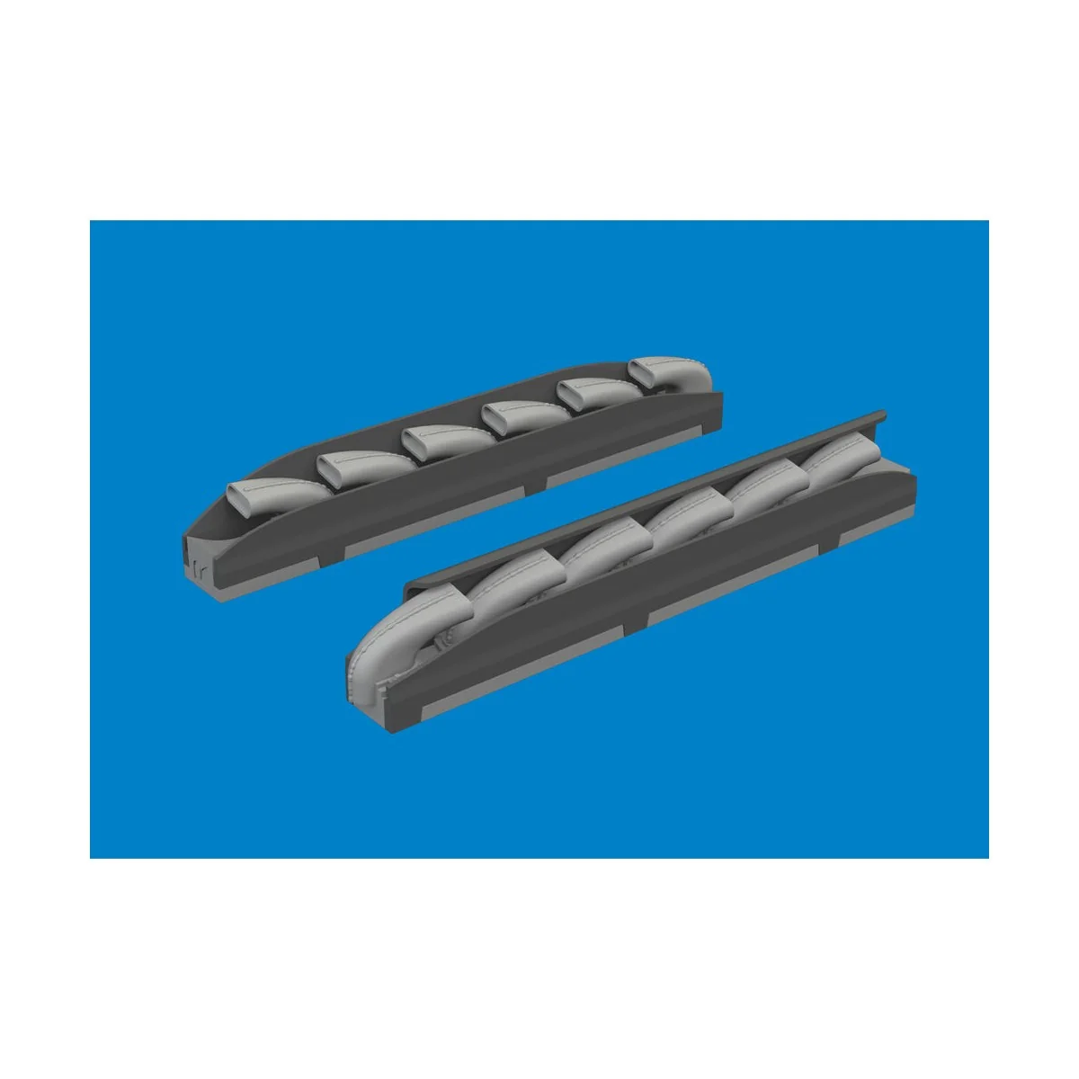 Bf 109K-4 exhaust stacks PRINT for Kotare - Eduard Accessories 632207