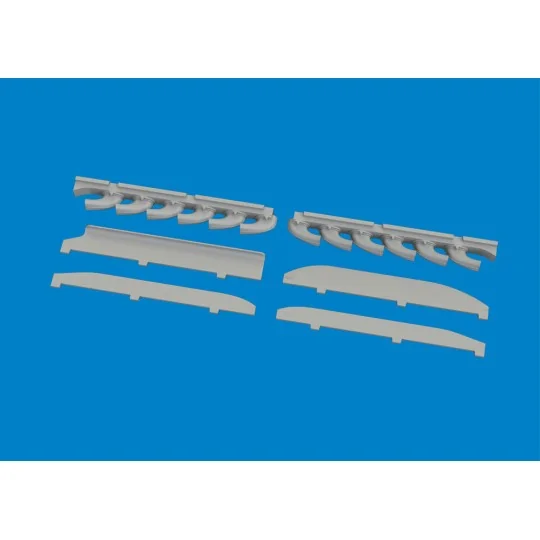 Bf 109K-4 exhaust stacks PRINT for Kotare - Eduard Accessories 632207