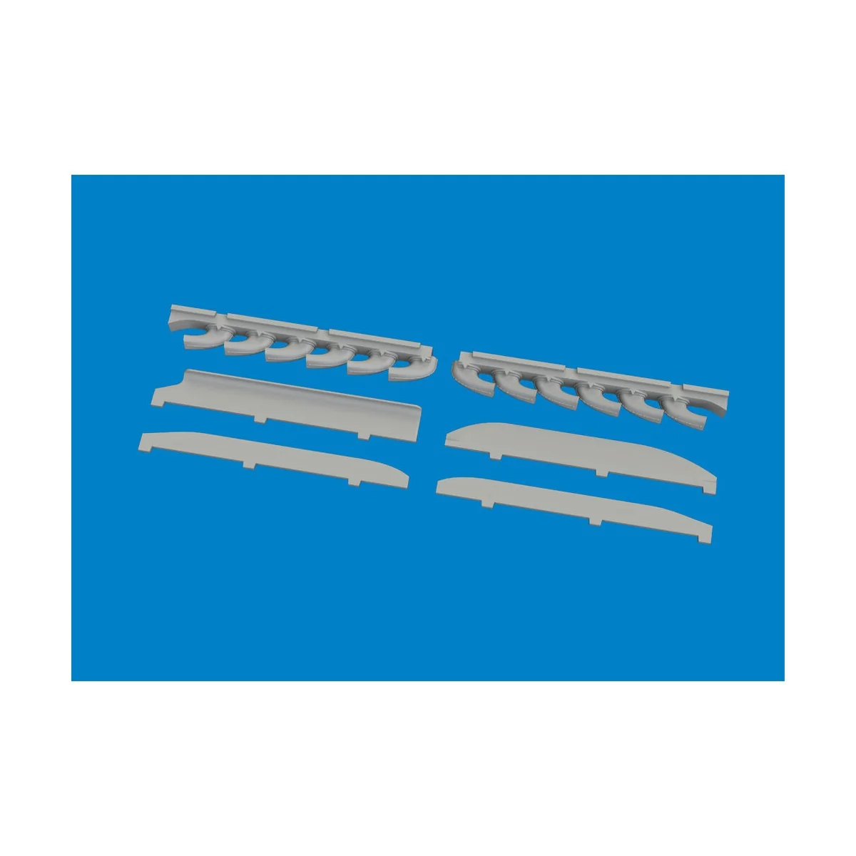 Bf 109K-4 exhaust stacks PRINT for Kotare - Eduard Accessories 632207