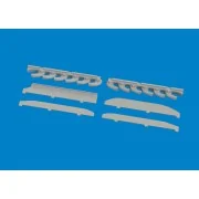 Bf 109K-4 exhaust stacks PRINT for Kotare, 1/32 - Eduard Accessorie...