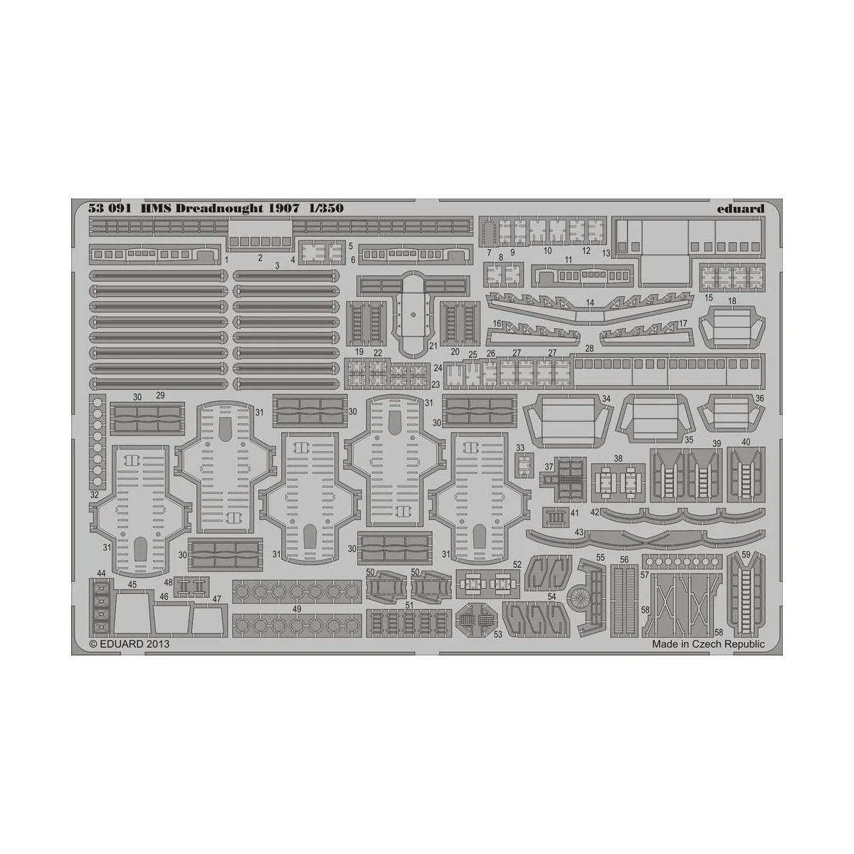 HMS Dreadnought 1907 for Trumpeter - Eduard Accessories 53091