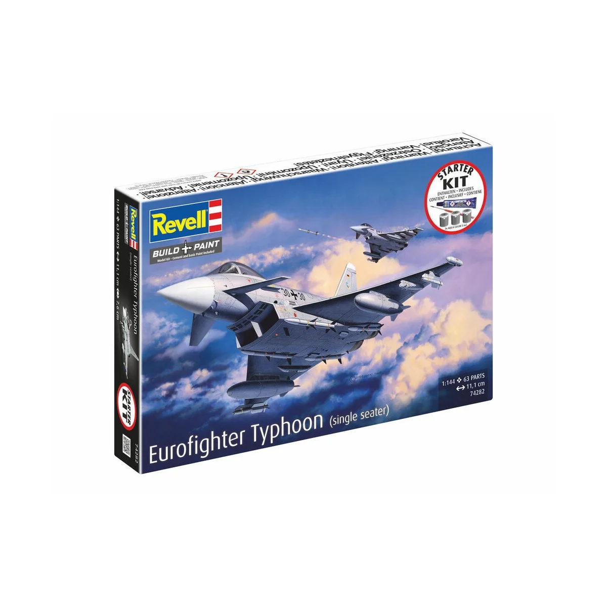 Starter Kit Eurofighter Typhoon (single seater), 1/144 - Revell 74282