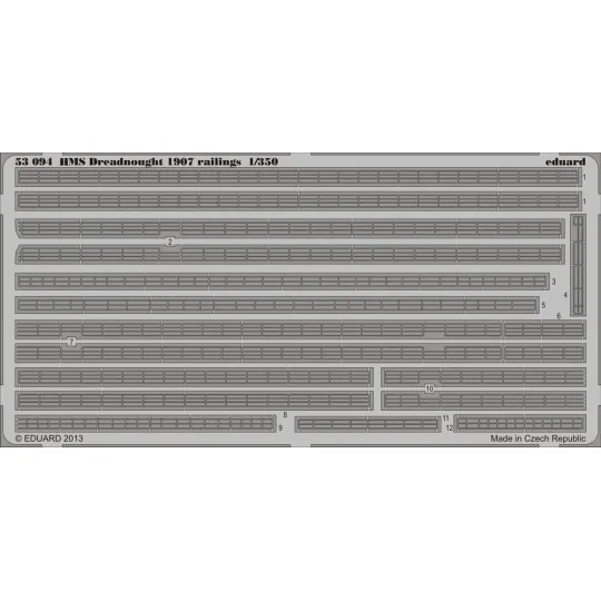 HMS Dreadnought 1907 railings for Trump. - Eduard Accessories 53094