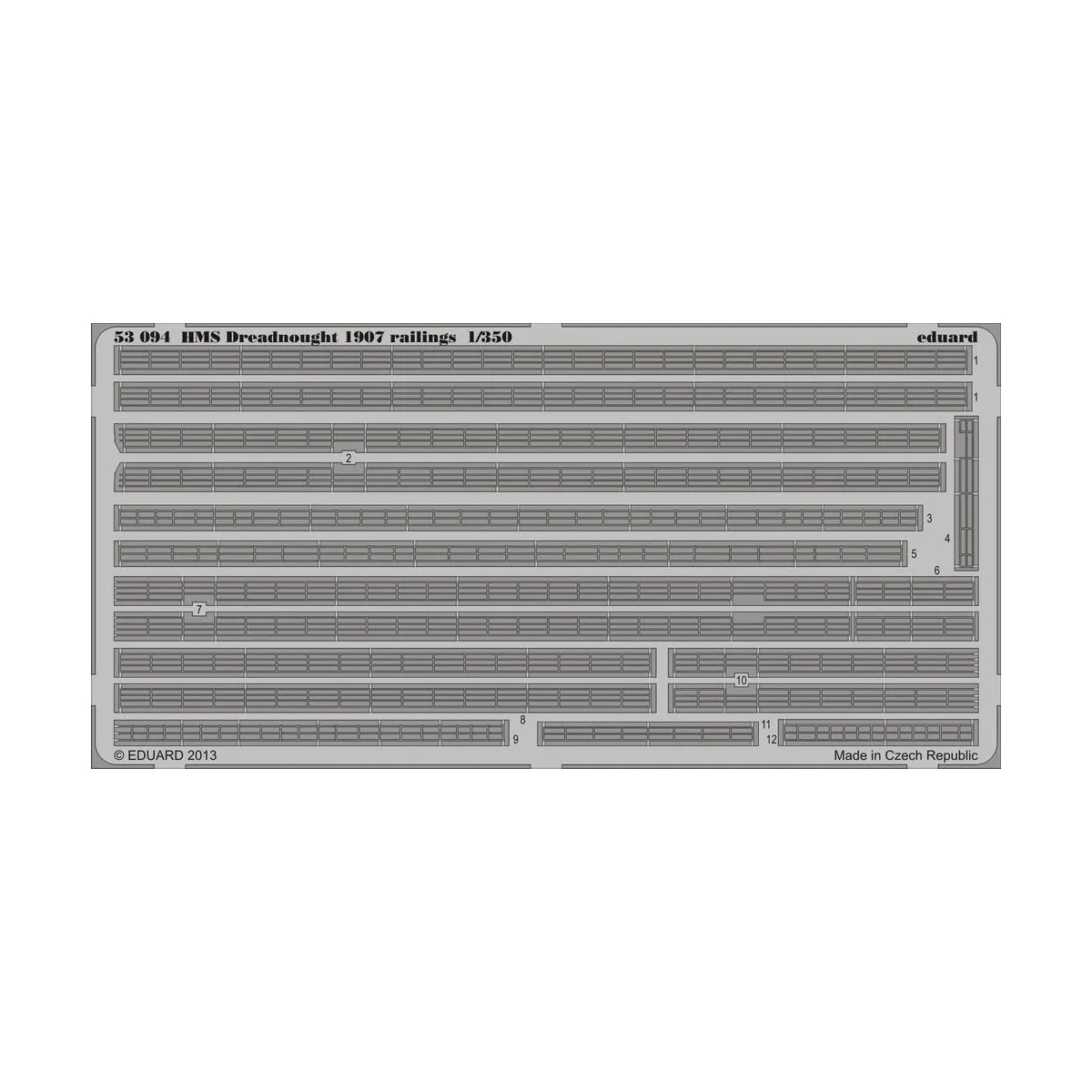 HMS Dreadnought 1907 railings for Trump. - Eduard Accessories 53094