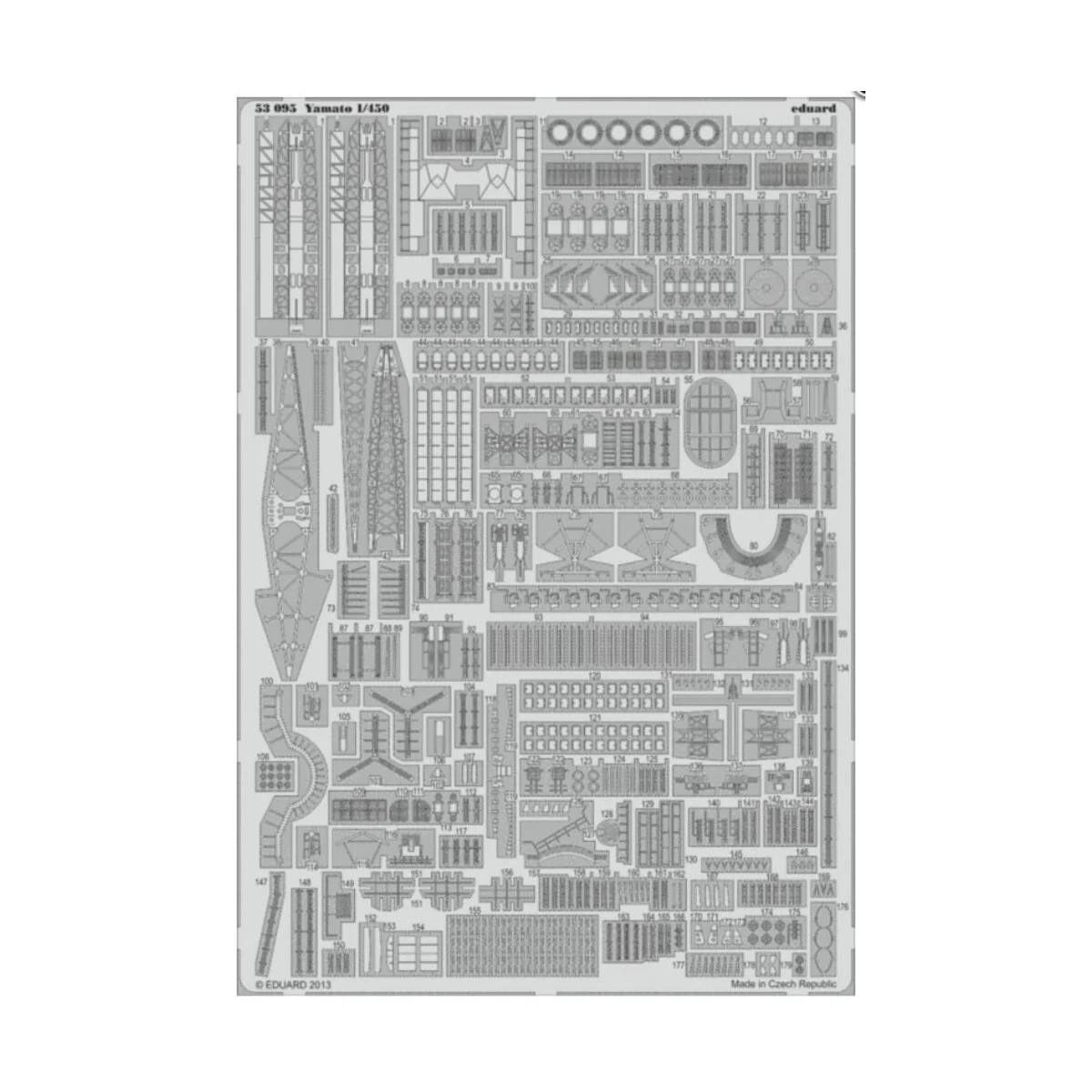 Yamato 1/450 for Hasegawa, 1/450 - Eduard Accessories 53095