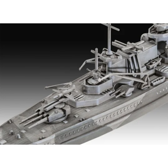 Starter Kit Battleship Gneisenau, 1/1200 - Revell 75181