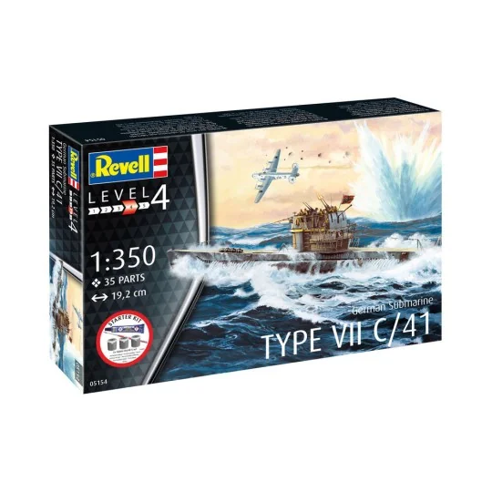 Starter Kit German Submarine Type VII C/41, 1/350 - Revell 75154