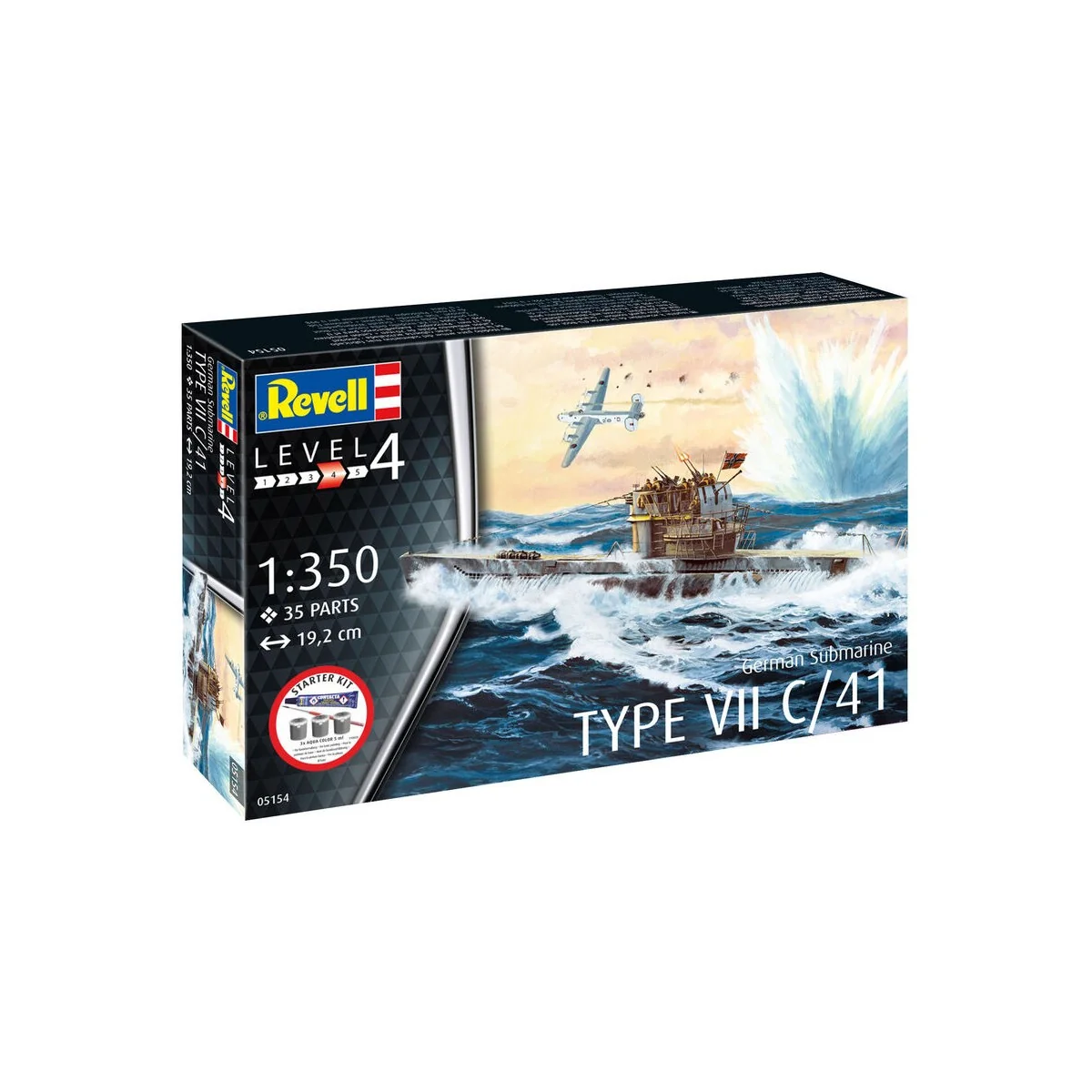 Starter Kit German Submarine Type VII C/41, 1/350 - Revell 75154