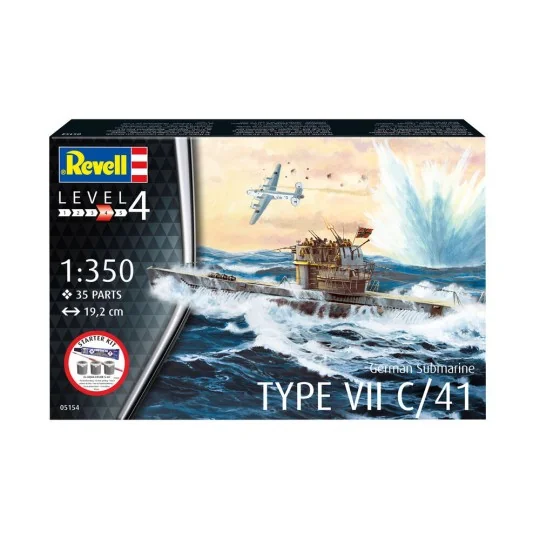 Starter Kit German Submarine Type VII C/41, 1/350 - Revell 75154