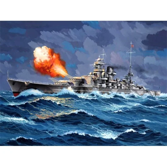Starter Kit Battleship Gneisenau, 1/1200 - Revell 75181