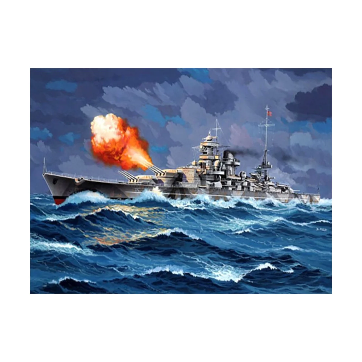 Starter Kit Battleship Gneisenau, 1/1200 - Revell 75181
