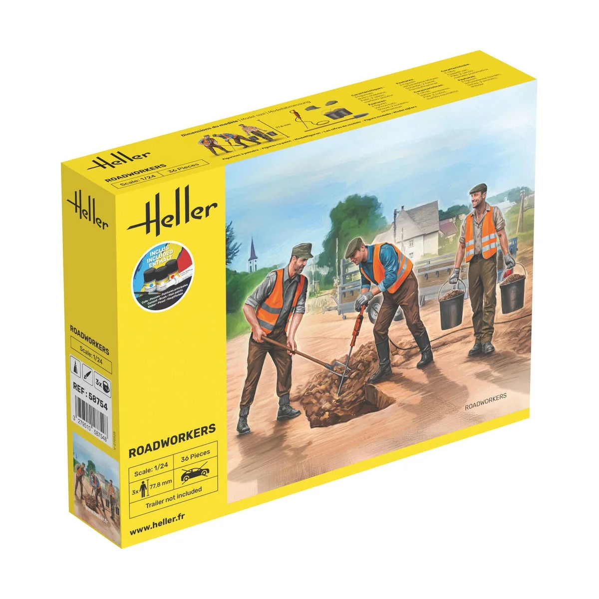 STARTER KIT Road Workers, 1/24 - Heller 58754 STARTER KIT Road Workers, 1/24 - Heller 58754
