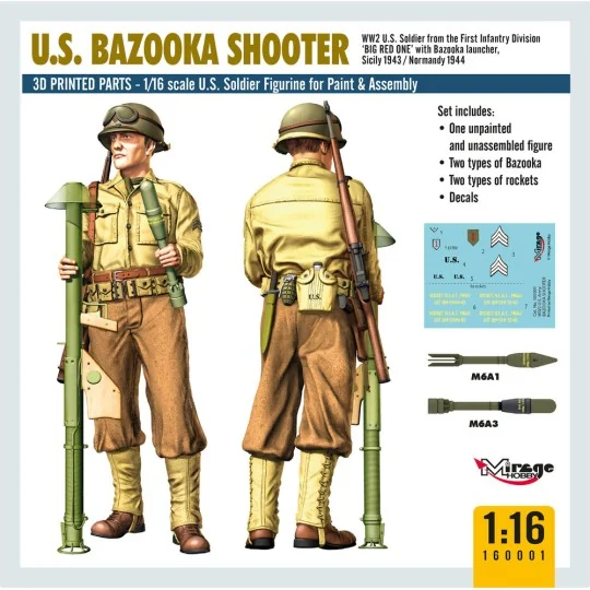 U.S. BAZOOKA SHOOTER, 1/16 - Mirage Hobby 160001