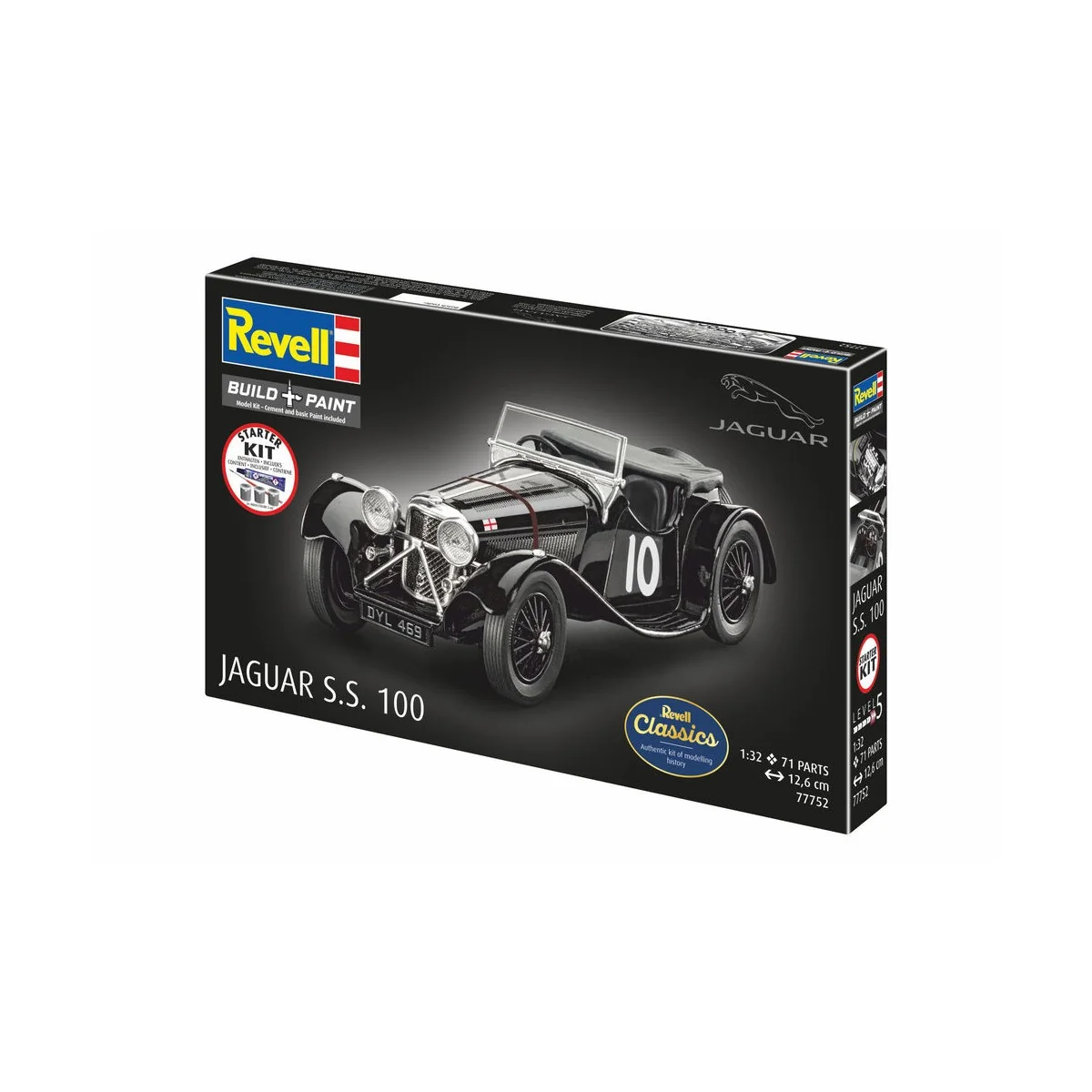 Starter Kit Jaguar SS 100, 1/32 - Revell 77752