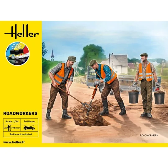 STARTER KIT Road Workers, 1/24 - Heller 58754 STARTER KIT Road Workers, 1/24 - Heller 58754